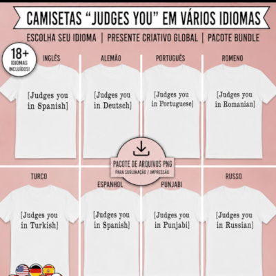 Download digital PNG camiseta + Te julgando em linguas | Mais de 18 linguas