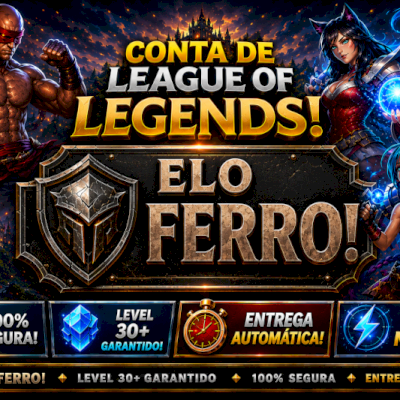 [Entrega Automática] Lol Ferro, 7 Skins, 1 mítica, 2 lendárias, Upada na Mão