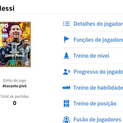 Conta efootball com Messi 111