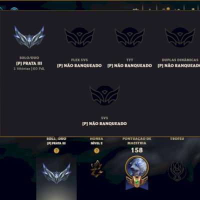 Prata 3 com 90 Champs e 103 Skins +1 Prestigio