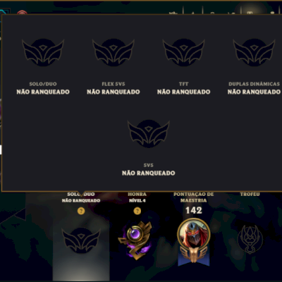 Unranked com 70 Champs e 41 Skins
