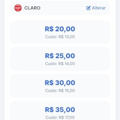 PAINEL RECARGA CLARO - ONLINE