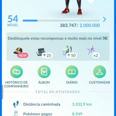 Conta level 54, team mystic com 1.3M stardust rayquaza shundo!