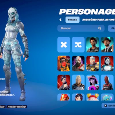 CONTA FORTNITE COM KRATOS, CAVALEIRA RUBRA E VARIAS OUTRAS SKINS