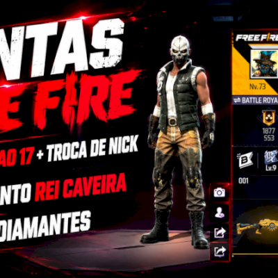 [Promoção] Contas FF com 300 Dimas/rei Caveira/troca de Nick/bônus