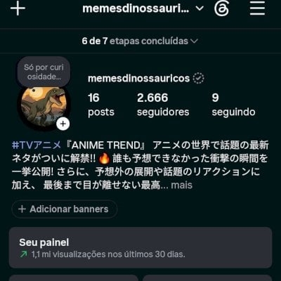CONTA DO INSTAGRAM EM ALTA!