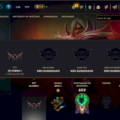 Unranked com TODOS os Champs e 214 Skins ( ADC / SUP / JG / MID ) +8 Vitoriosas