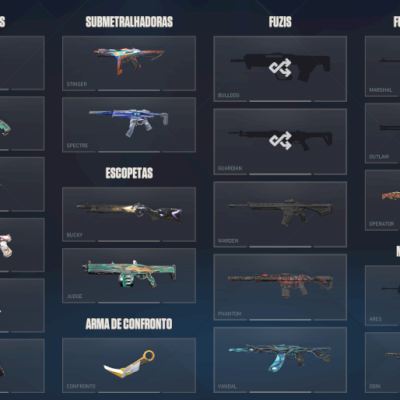 Conta Asc com varias skins e faca