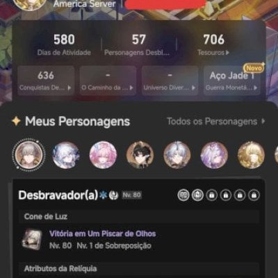 Conta Nível 70 com 35 T5, Cyrene e Algaea com Cone assinatura