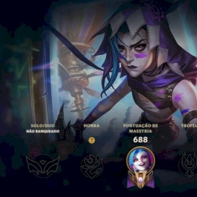 Conta LOL Full Champs e Valorant Jinx Exaltada (2017)